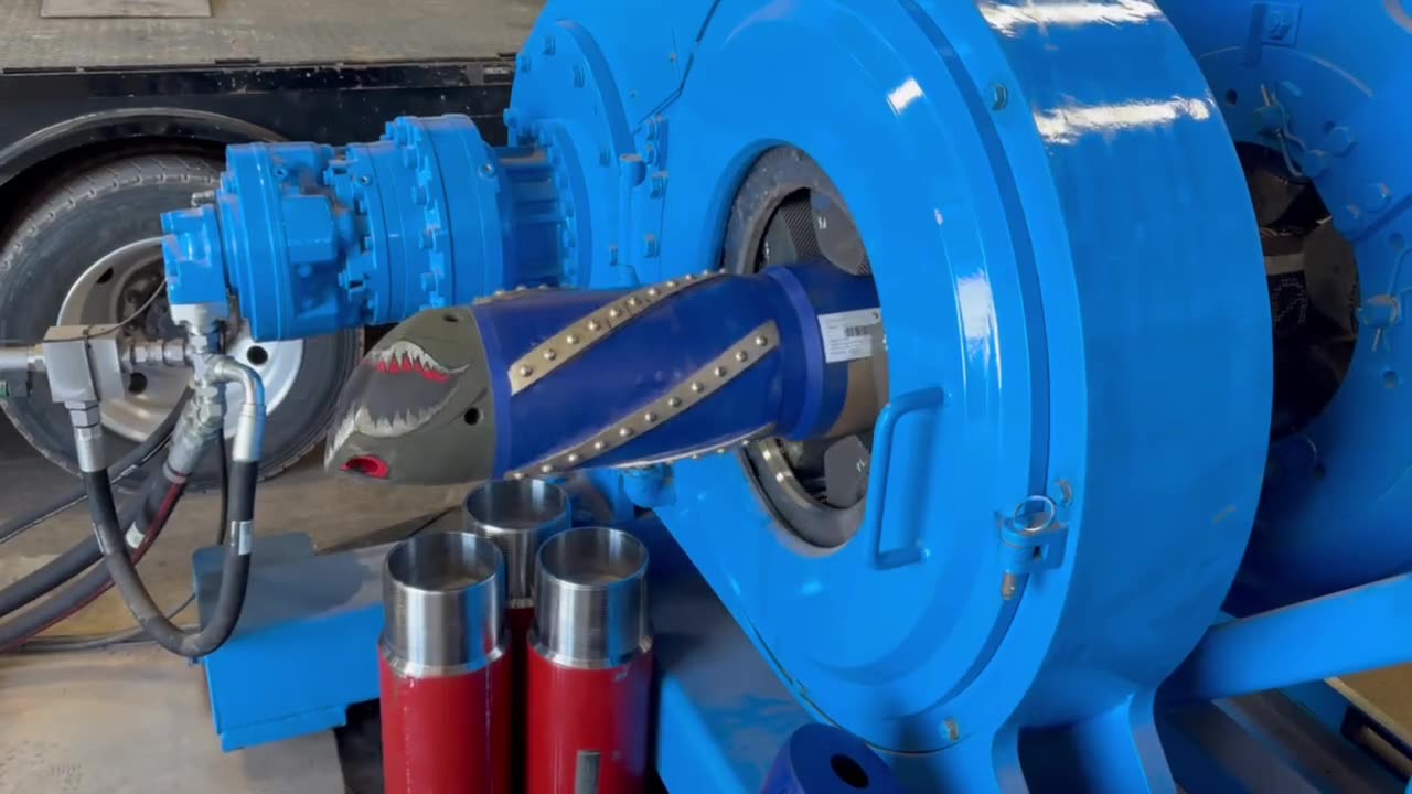 Bucking unit control panel — torque gauge and levers